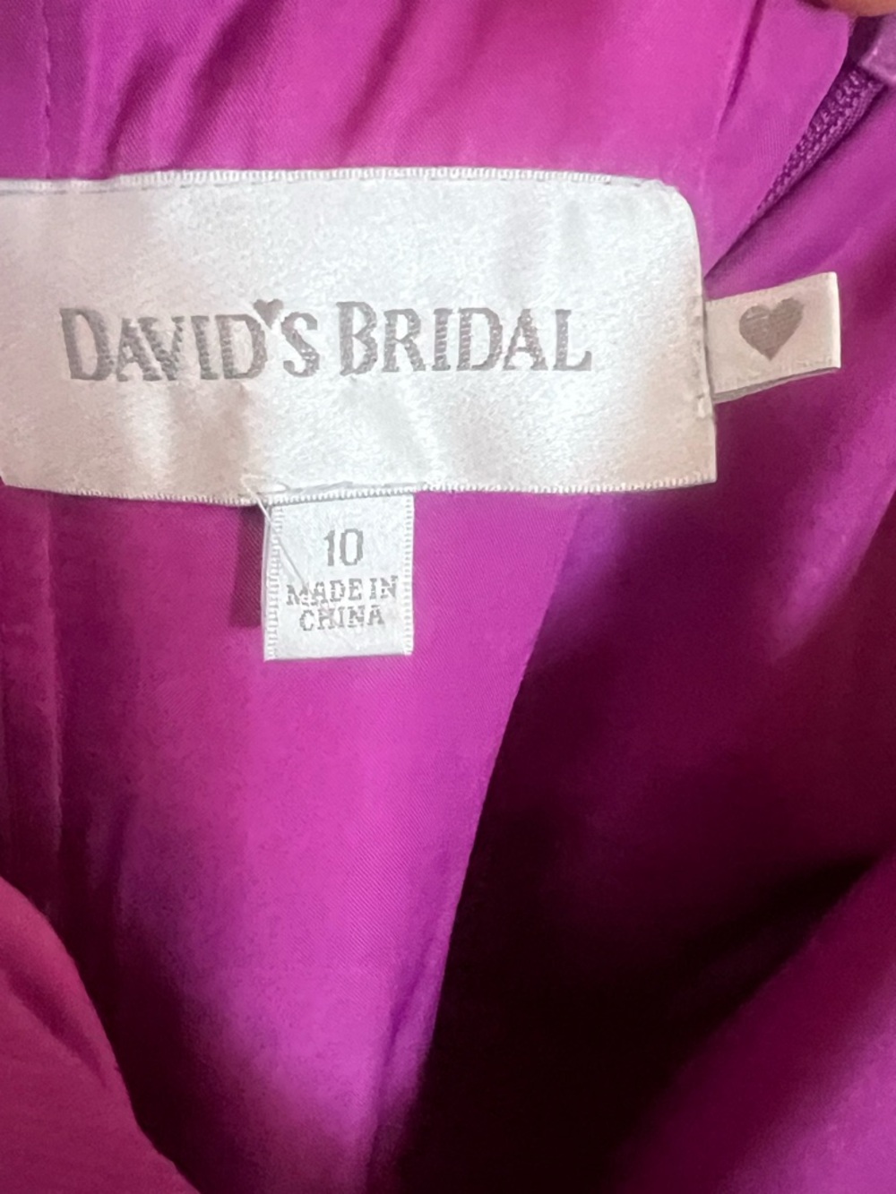 Bridesmaid One-Shoulder Fuchsia maxi dress Evening Gown/ party gown - Picture 4 of 7